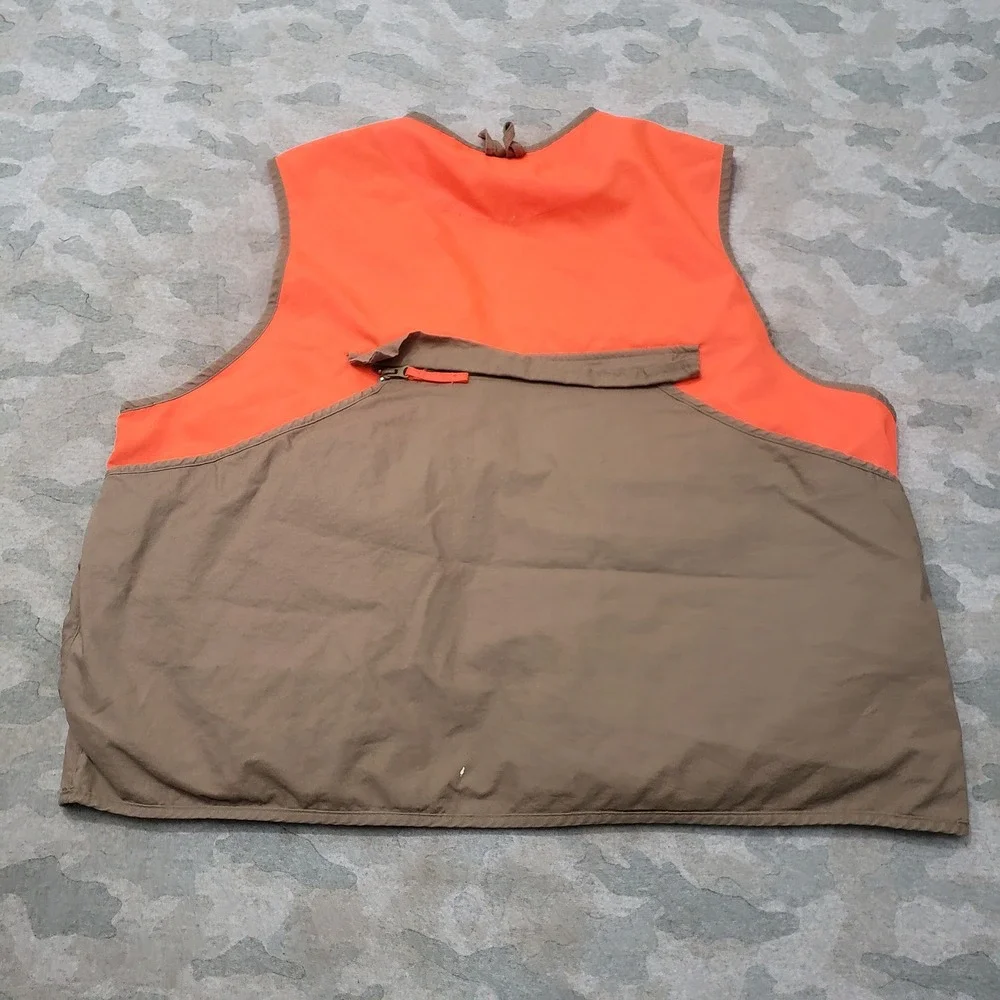 Quail Unlimited Hunting Vest Mens XL Tan Pockets Full Zip